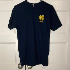 Notre Dame Department of Music Short Sleeve Tee Size Medium